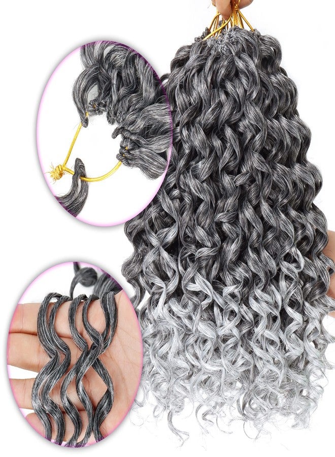 Eerya 7 Packs GoGo Curl Crochet Hair 8 Inch Short Gray Curly Crochet Hair for Women Deep Wave Beach Curl Crochet Braids Synthetic Braiding Hair Extensions(8 Inch, Tgery) - Image 5